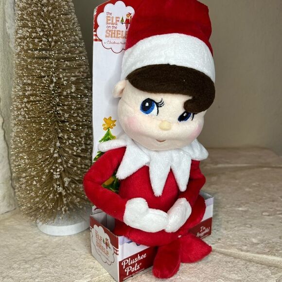 Elf on the Shelf 17" Plush Pals Doll Boy Brown Hair New in Box - Picture 2 of 5